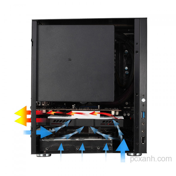 VỎ CASE JONSBO C2 BLACK (MINI TOWER/MÀU ĐEN)