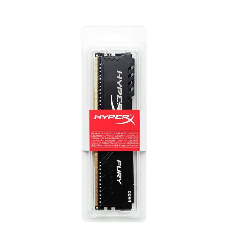 RAM DESKTOP KINGSTON HYPERX FURY BLACK (HX426C16FB3/8) 8GB (1X8GB) DDR4 2666MHZ