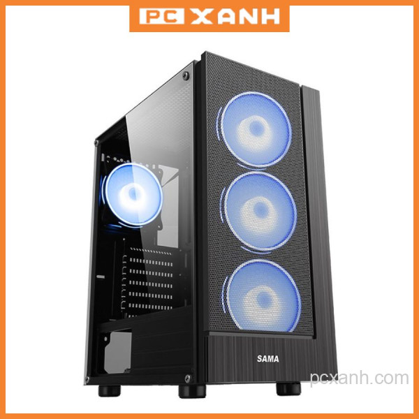 VỎ CASE SAMA 3301 (MID TOWER/MÀU ĐEN/MẶT LƯỚI)