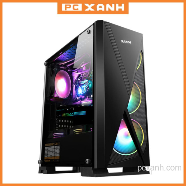 VỎ CASE SAMA JAZOVO PLUS XII (MID TOWER/MÀU ĐEN/LED RGB)