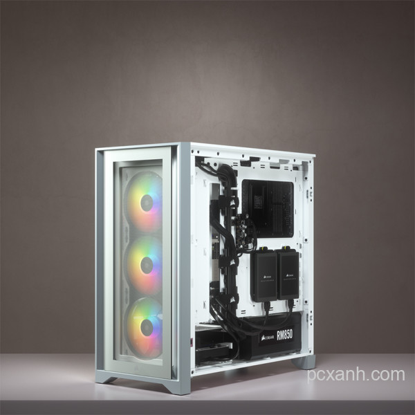 VỎ CASE  CORSAIR ICUE 4000X RGB TG WHITE  (MID TOWER/MÀU TRẮNG)