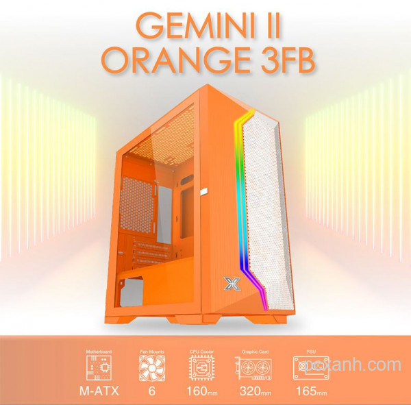 Vỏ case XIGMATEK GEMINI II ORG 3FB