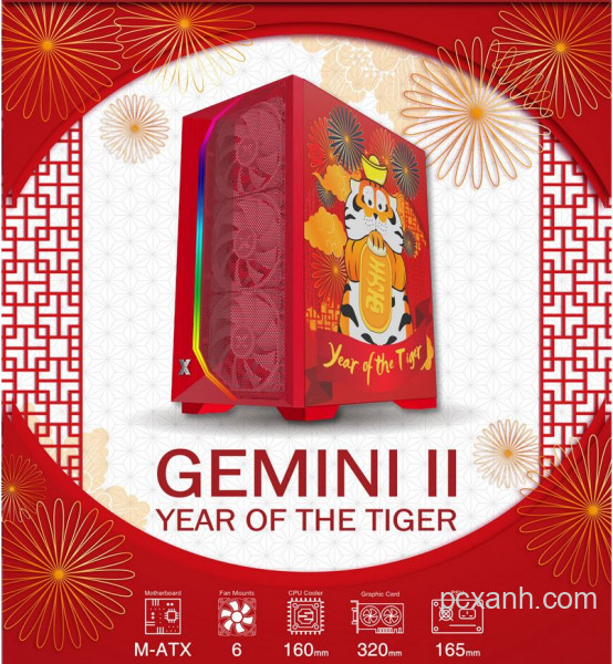 Vỏ case máy tính XIGMATEK GEMINI II TIGER 3FB