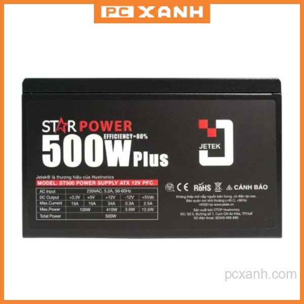 Nguồn Jetek STAR Power ST500 500W Plus cũ