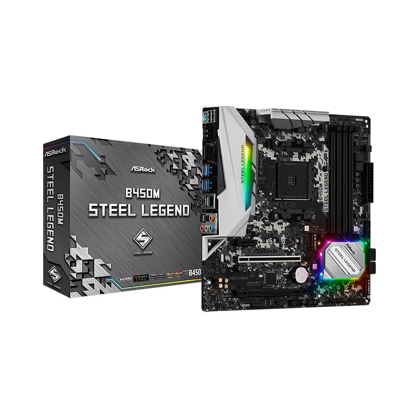 MAINBOARD ASROCK B450M STEEL LEGEND